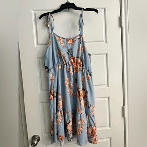 Baby blue and pink 2XL short dress